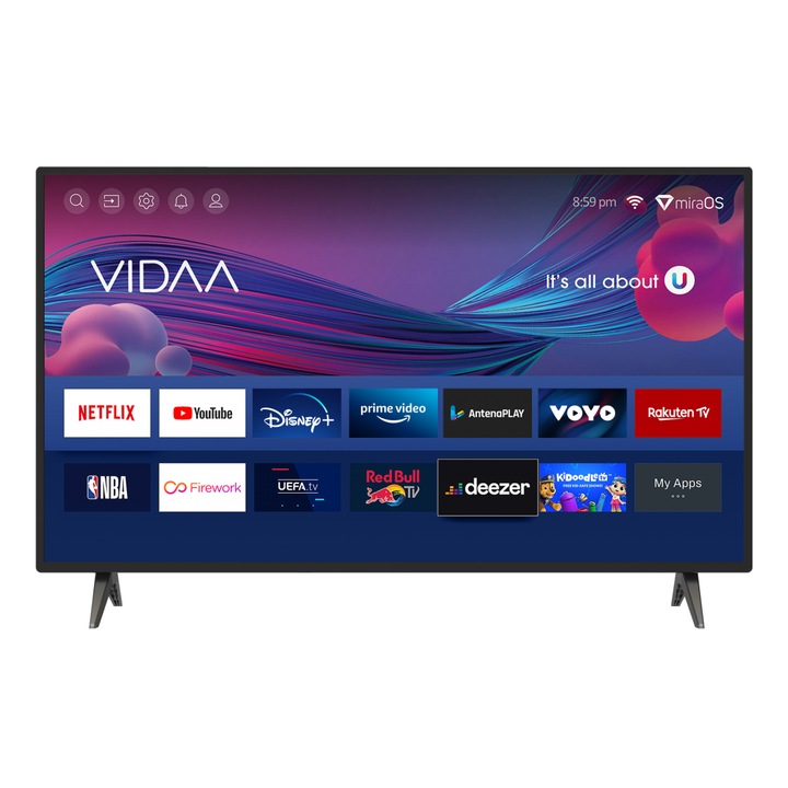 Televizor Smart QLED TCL 55T6C, 140 cm, 4K Ultra HD, HDR10+, Dolby Vision