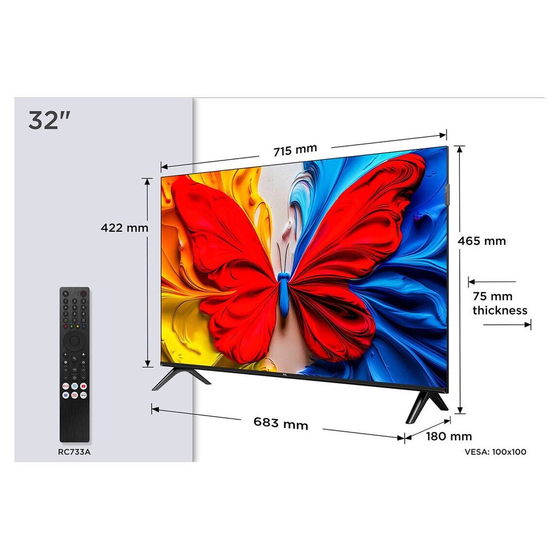 Televizor TCL S59K 32S59K 81.3Cm 32Inch Full HD Smart Wi-Fi Clasa