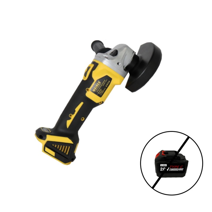 Polizor unghiular 125mm 20V WAINER AG3 fara acumulator