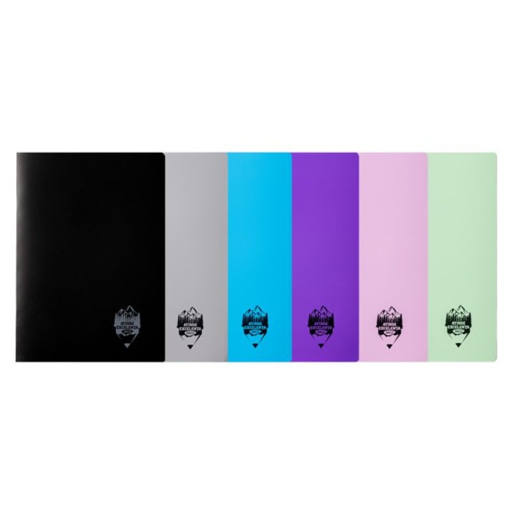 Set 12 caiete A5, 48 file, Matematica, hartie 70g/mp, coperta plastic multicolora