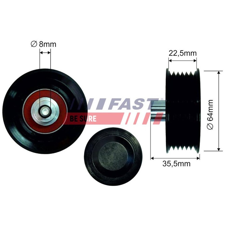 FAST mikrobarázdás szíjfeszítő, 26mm x 69mm, 2006-os FIAT Ducatohoz