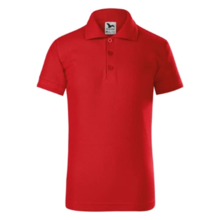 Tricou Polo pentru copii, Bumbac, unisex, MALFINI KIDS, Rosu