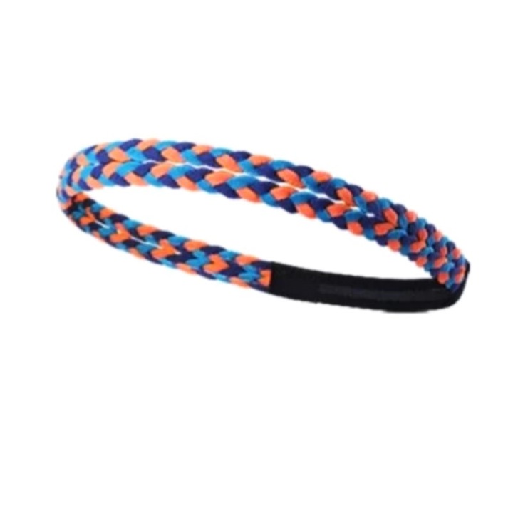 Bentita sport anti-transpiratie, albastru/portocaliu Aolikes, elastica, pentru fitness, yoga, alergare