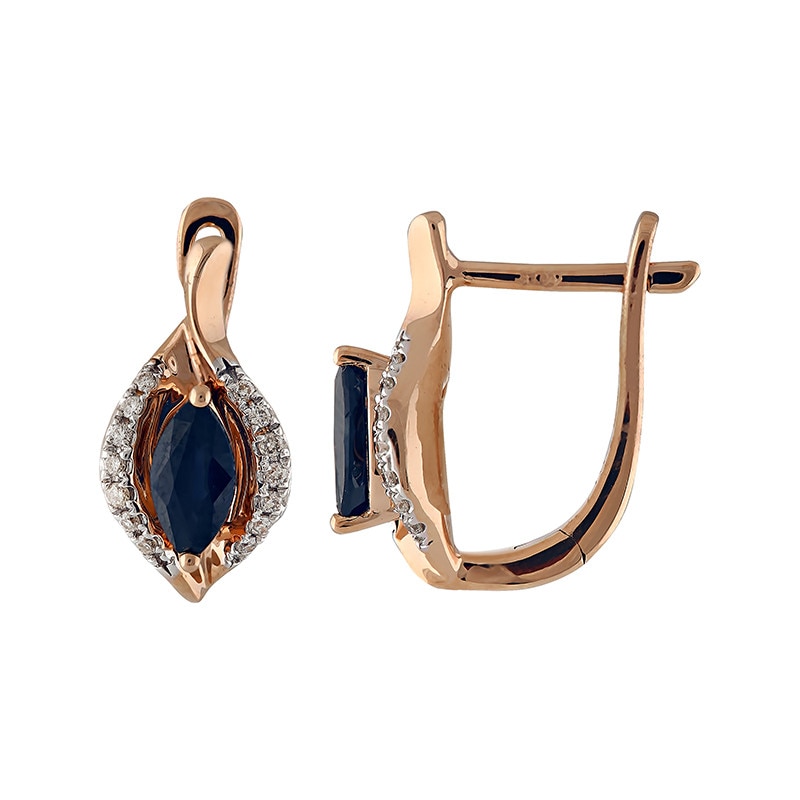 Cercei Deruvo Aur 18k Diamante, Safire E31103R-R