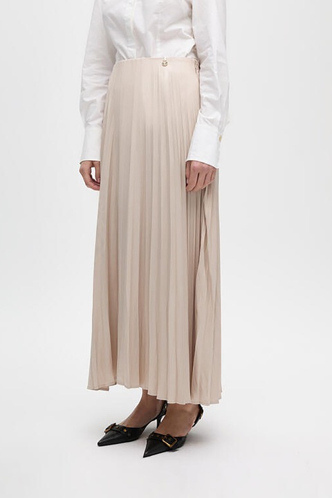 Lola Casademunt, Fusta maxi cu pliuri, Grej