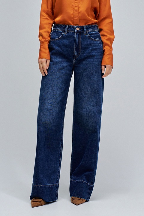 Salsa Jeans, Blugi drepti din denim, Albastru inchis