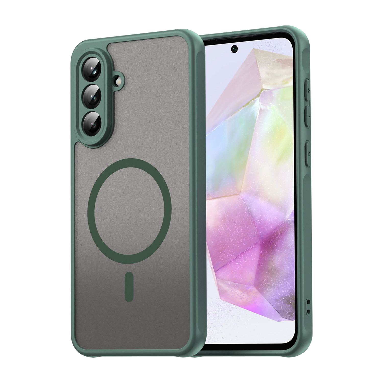 Husa telefon EJANBO pentru Samsung Galaxy A56-5G, verde mat, design texturat