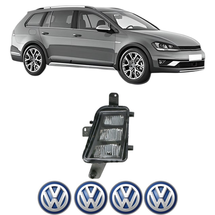 Lampa Proiector Stanga Volkswagen GOLF ALLTRACK VII Variant (BA5, BV5) din 2014-2020, Auto, Tip bec LED, Depo, 4 Stickere auto cu Volkswagen