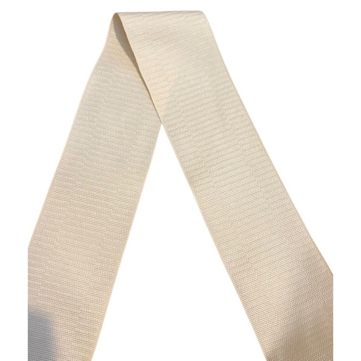 Banda de tiv lata 60 mm din poliester, pentru terminarea paturilor — vanzare pe metru - Crem