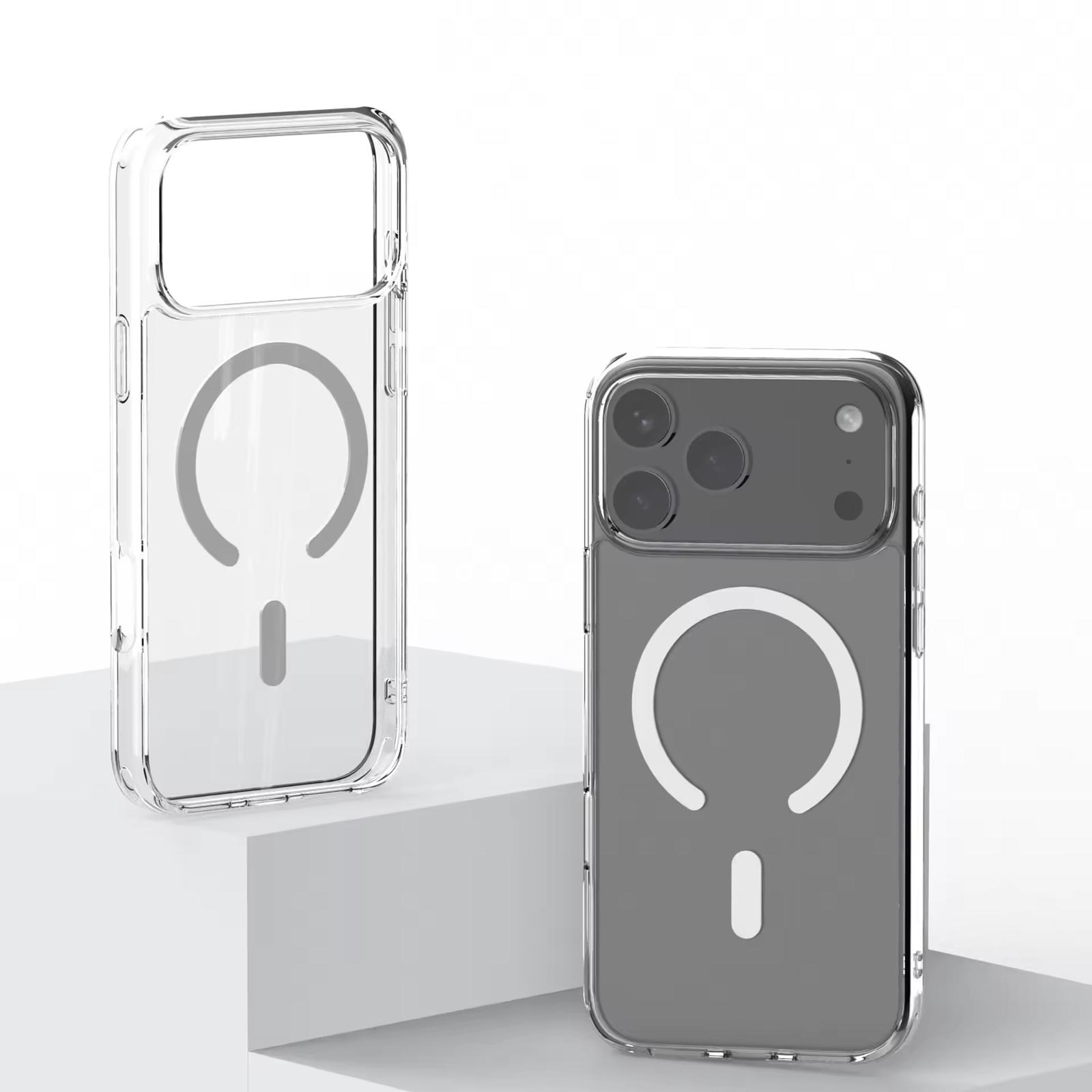 Husa de protectie compatibila Apple iPhone 17 Pro, Alfkary magsafe, transparenta