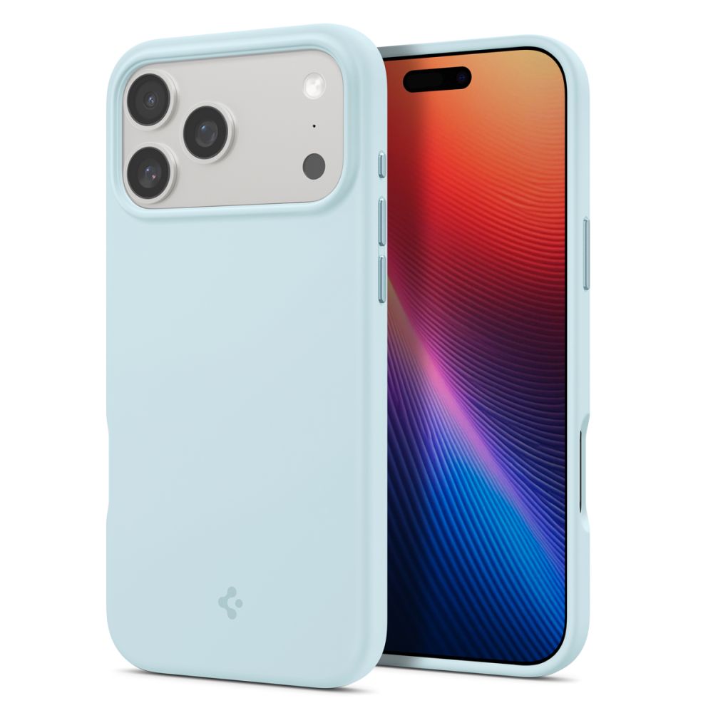 Carcasa Spigen Silicone Fit cu MagSafe compatibila cu iPhone 17 Pro, Light Blue