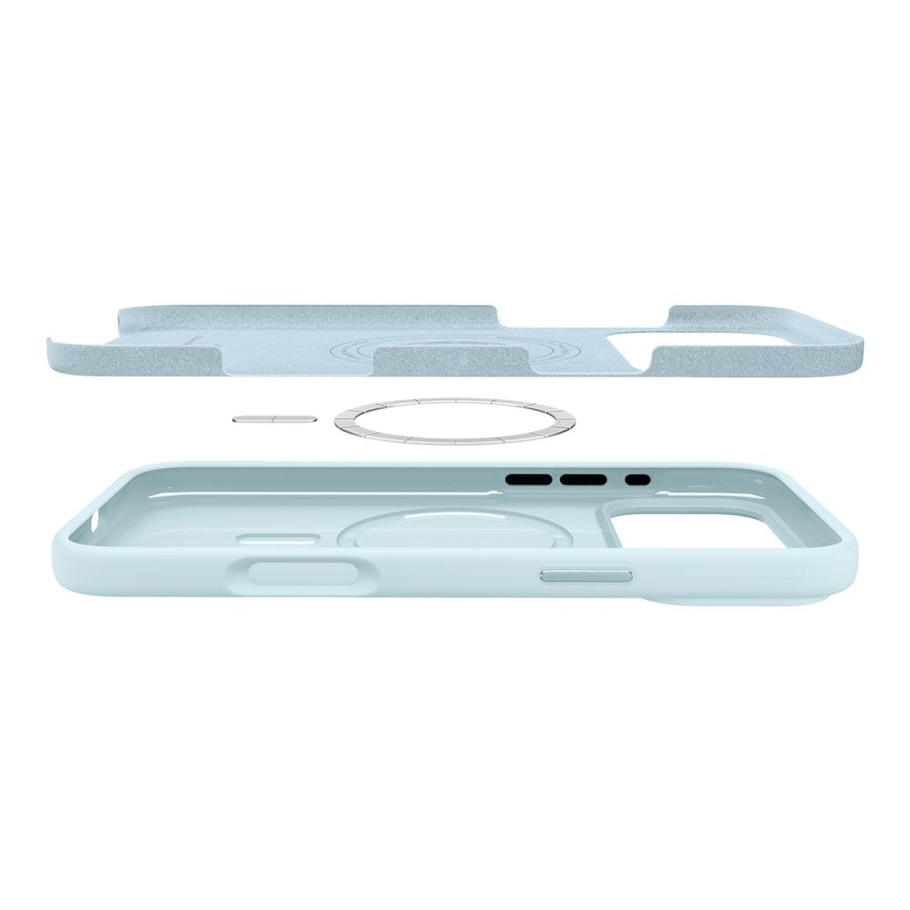 Carcasa Spigen Silicone Fit cu MagSafe compatibila cu iPhone 17 Pro, Light Blue