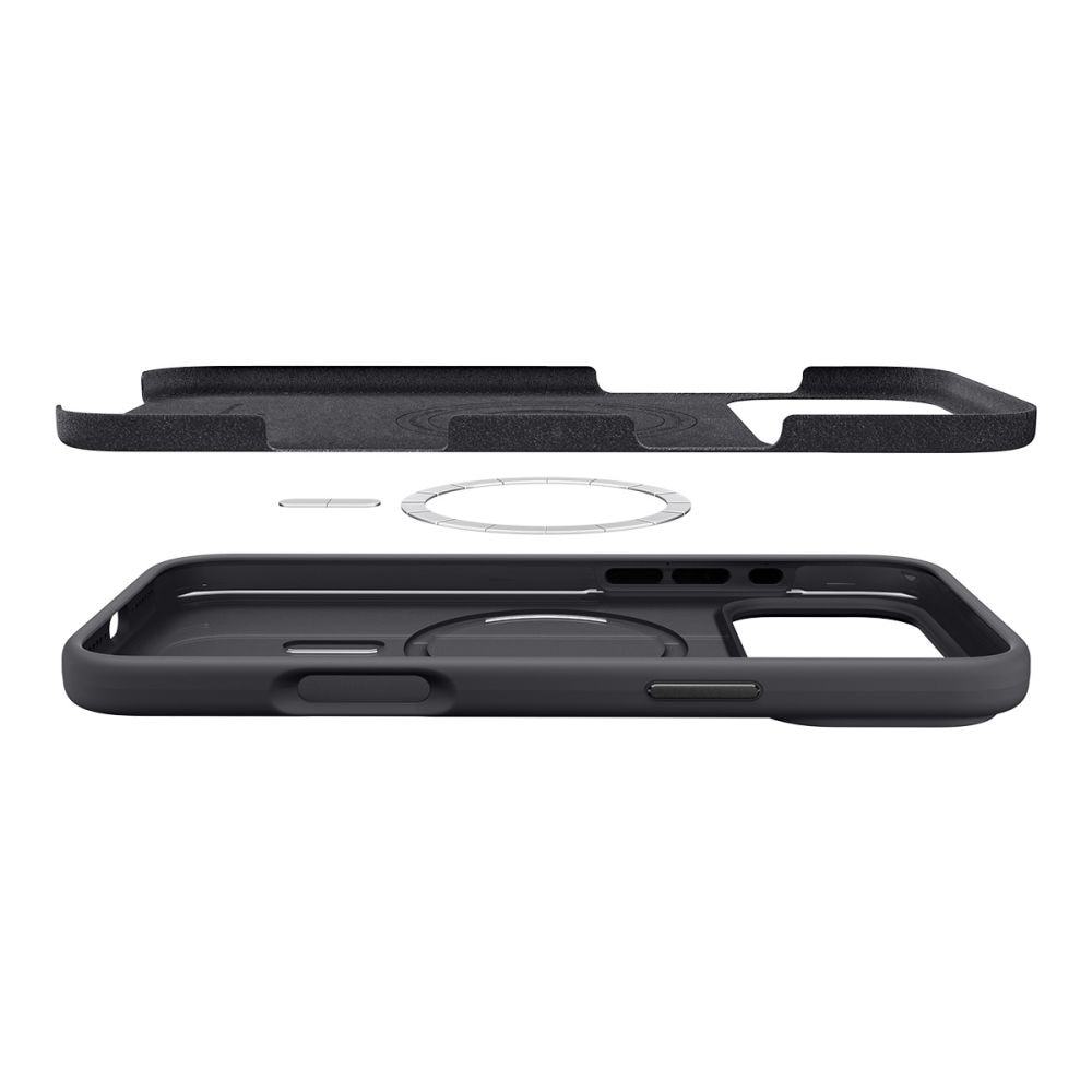Carcasa Spigen Silicone Fit cu MagSafe compatibila cu iPhone 17 Pro Max, Black