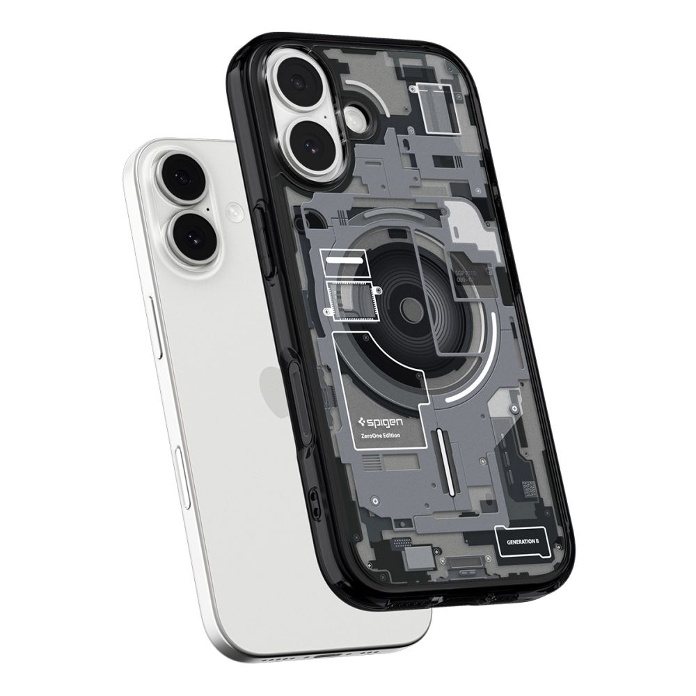 Carcasa Spigen Ultra Hybrid Zero One Black cu Magsafe compatibila cu iPhone 17, Graphics