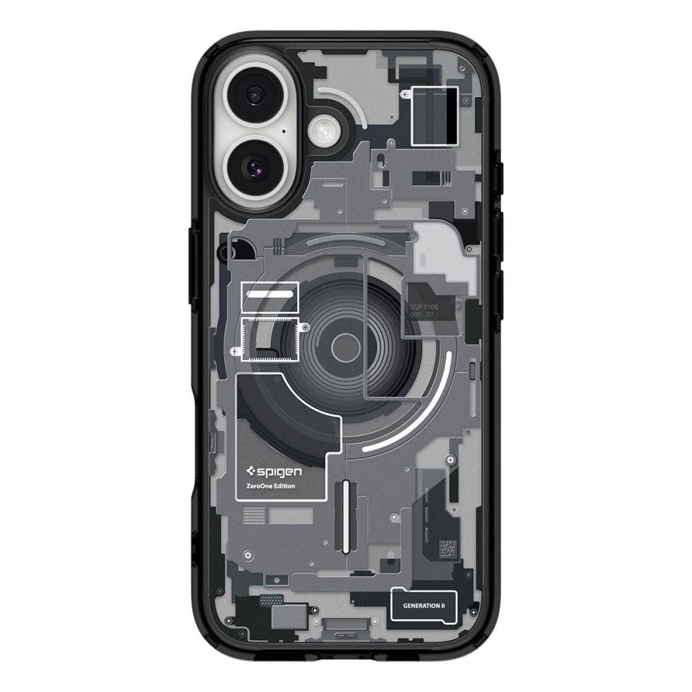 Carcasa Spigen Ultra Hybrid Zero One Black cu Magsafe compatibila cu iPhone 17, Graphics