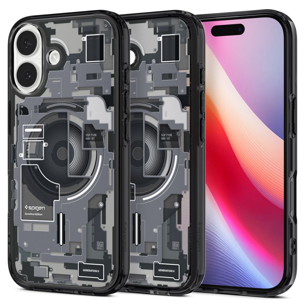 Carcasa Spigen Ultra Hybrid Zero One Black cu Magsafe compatibila cu iPhone 17, Graphics