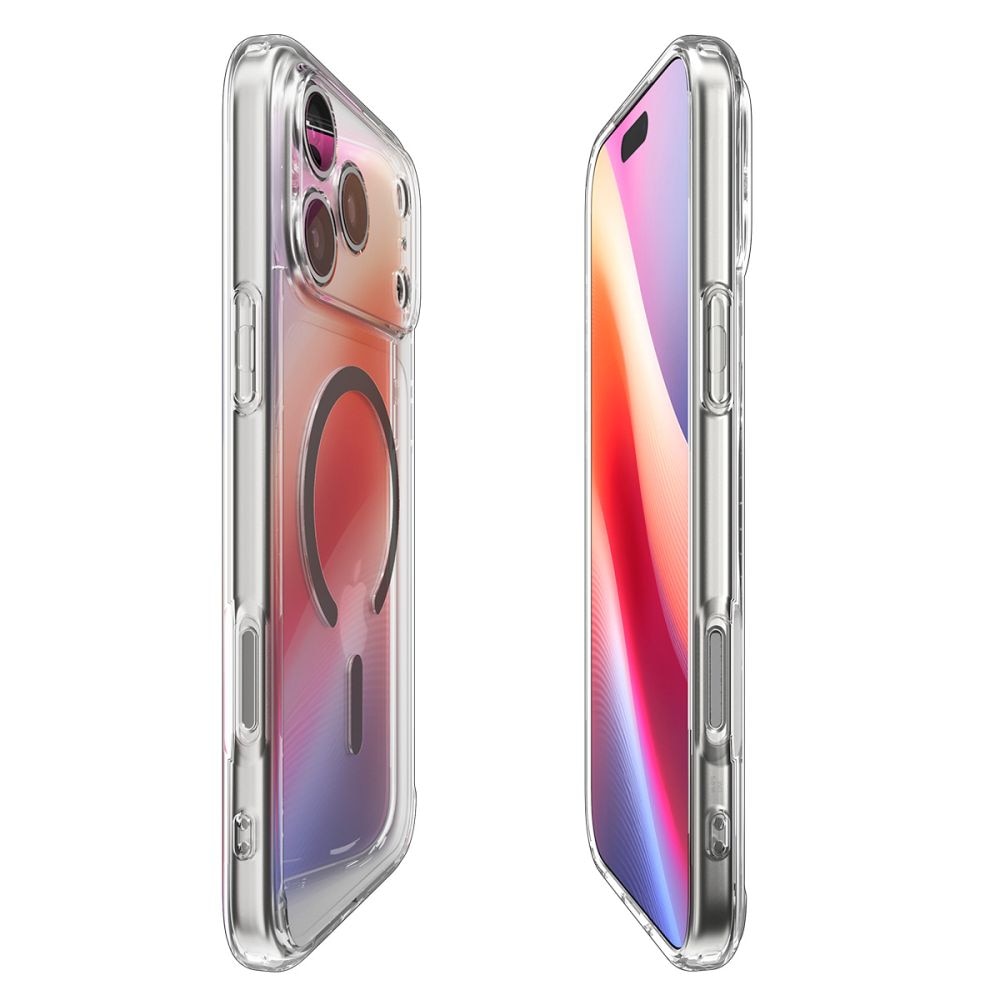 Carcasa Spigen Ultra Hybrid cu Magsafe compatibila cu iPhone 17 Pro Max, Clear/Graphite