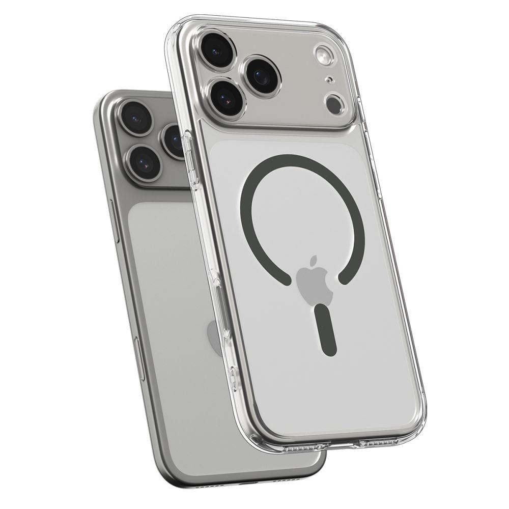 Carcasa Spigen Ultra Hybrid cu Magsafe compatibila cu iPhone 17 Pro Max, Clear/Graphite