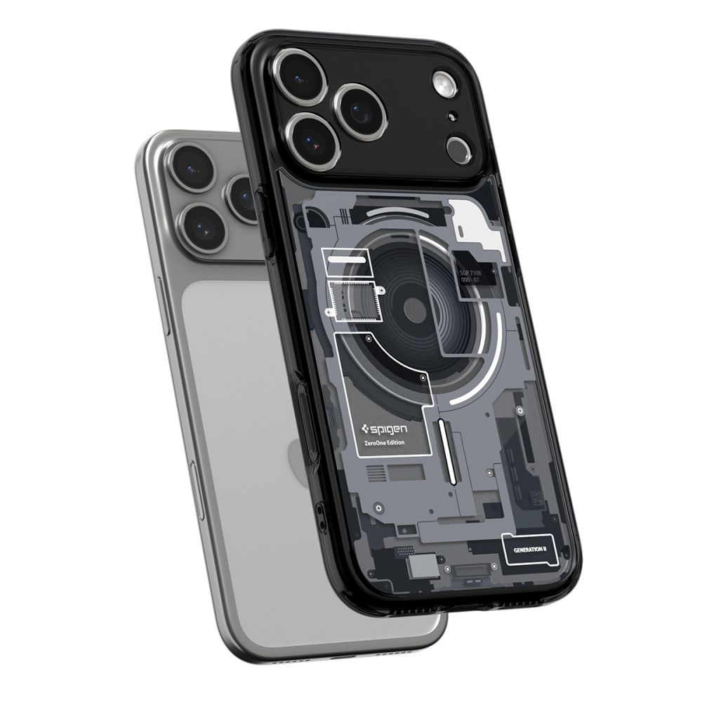 Carcasa Spigen Ultra Hybrid Zero One Black cu Magsafe compatibila cu iPhone 17 Pro Max, Graphics