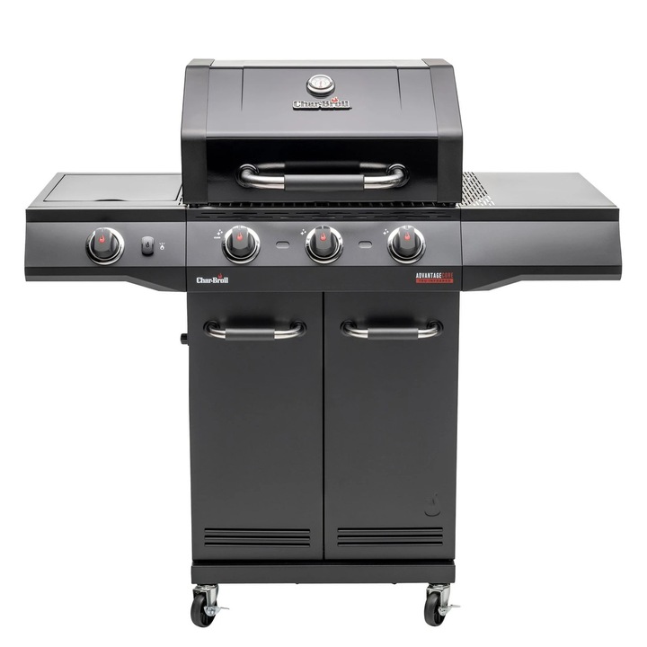 Gratar pe gaz Char-Broil Advantage Core B3 cu 3 arzatoare si arzator lateral, grile din fonta, TRU-Infrared 140970