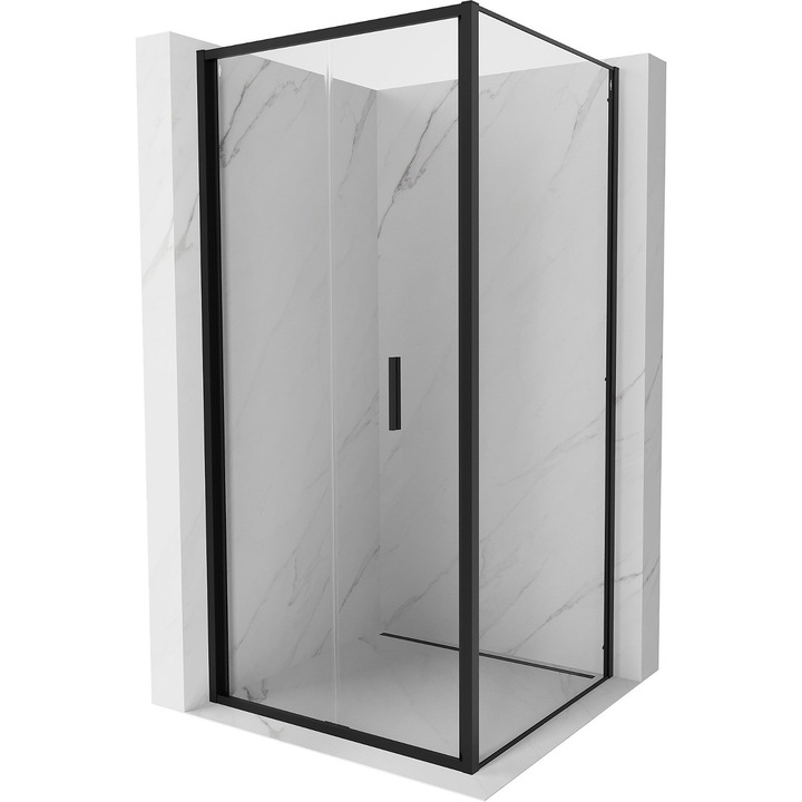 Cabina de dus pliabila Mexen Exo 80 x 80 cm, transparent, neagra - 816-080-080-70-00