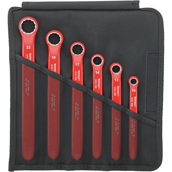 STAHLWILLE VDE 6 részes szigetelt szemeskulcs készlet 10x22mm 1000V