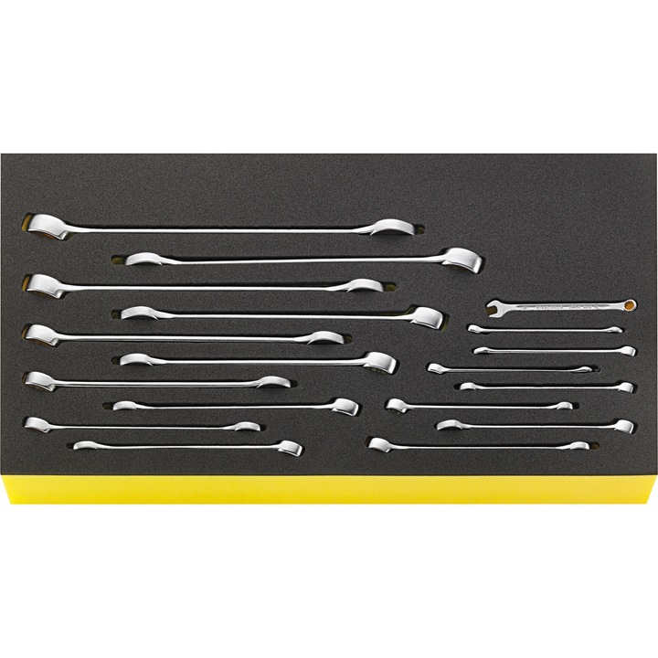 STAHLWILLE TCS WT 13/18 gyűrűs-villáskulcs készlet, 18 darab, 6-24mm, 250x60mm