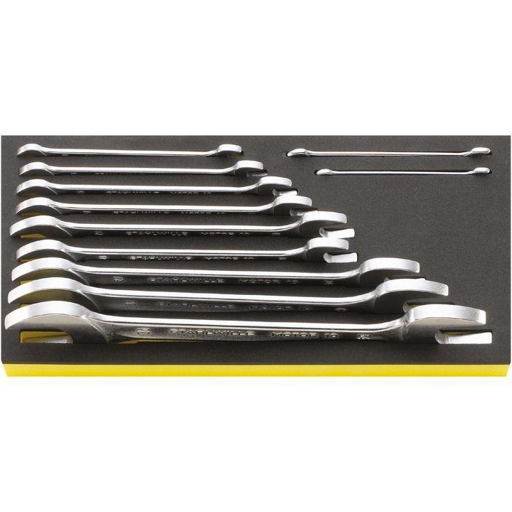 STAHLWILLE csillag-villáskulcs készlet, 6-36mm, 11 darab, 1/3, 175x350x82mm
