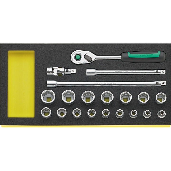 Csavarhúzó készlet 20 részes STAHLWILLE, 3/8", 175x350x45mm, 1123g