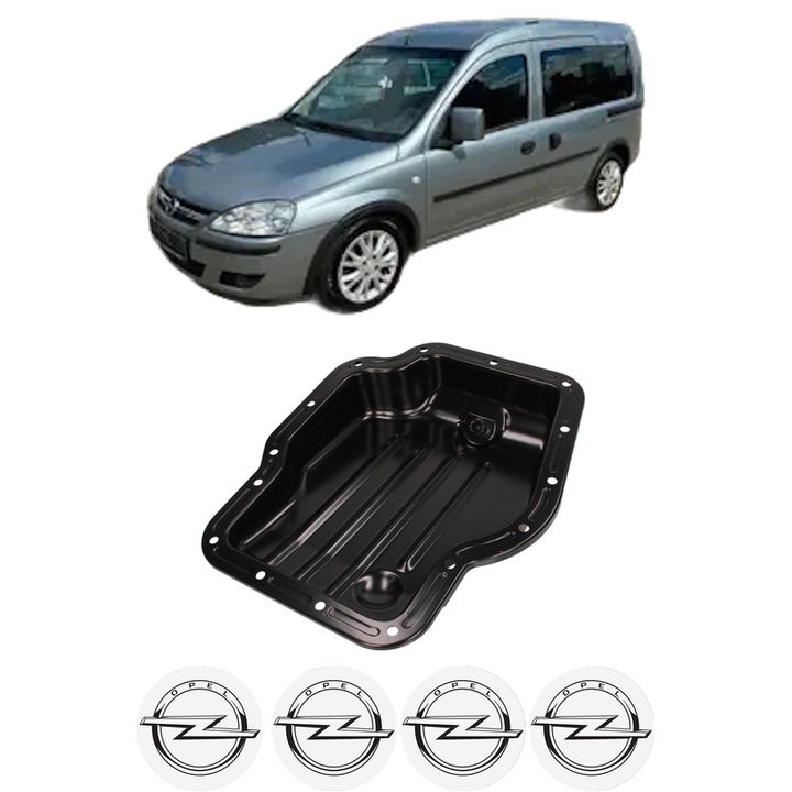 Baie ulei OPEL COMBO Tour 1.7 DTI 16V Y 17 DT din 2001-2004 KW 55 CP 75 CMC 1686, auto, material otel, 4 Stickere auto cu OPEL
