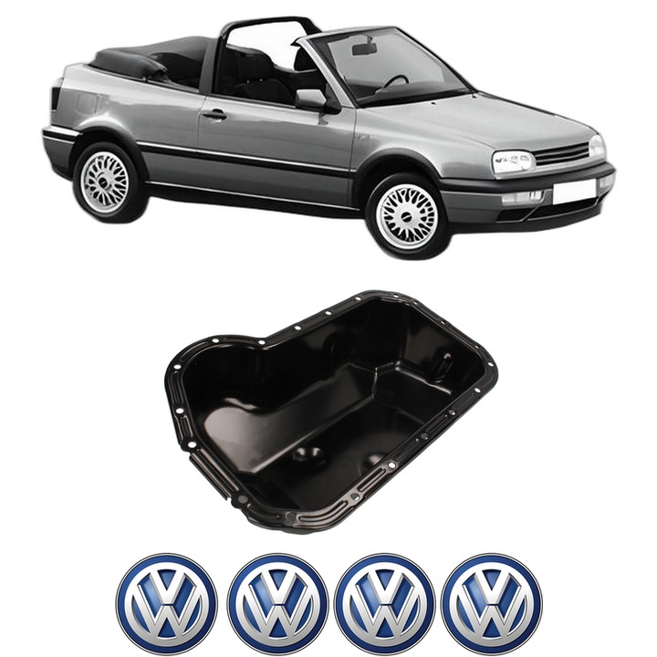 Baie ulei Volkswagen GOLF III Cabriolet (1E7) 1.9 TDI AFN din 1996-1998 KW 81 CP 110 CMC 1896, auto, material otel, 4 Stickere auto cu Volkswagen