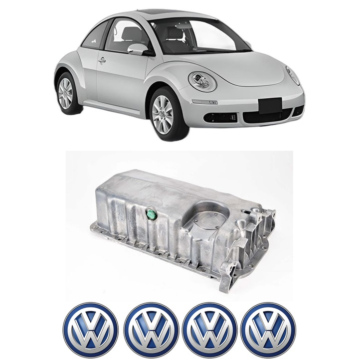 Baie ulei Volkswagen NEW BEETLE (9C1, 1C1) 1.9 TDI BSW din 2005-2010 KW 77 CP 105 CMC 1896, auto, material aluminiu, 4 Stickere auto cu Volkswagen