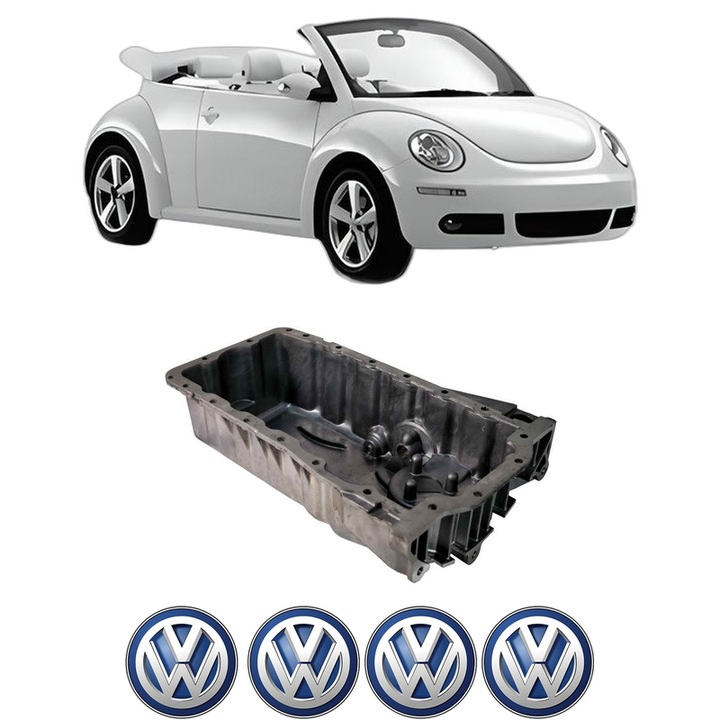 Baie ulei Volkswagen NEW BEETLE Convertible (1Y7) 1.8 T AWV, BKF, AWU din 2003-2010 KW 110 CP 150 CMC 1781, auto, material aluminiu, 4 Stickere auto cu Volkswagen