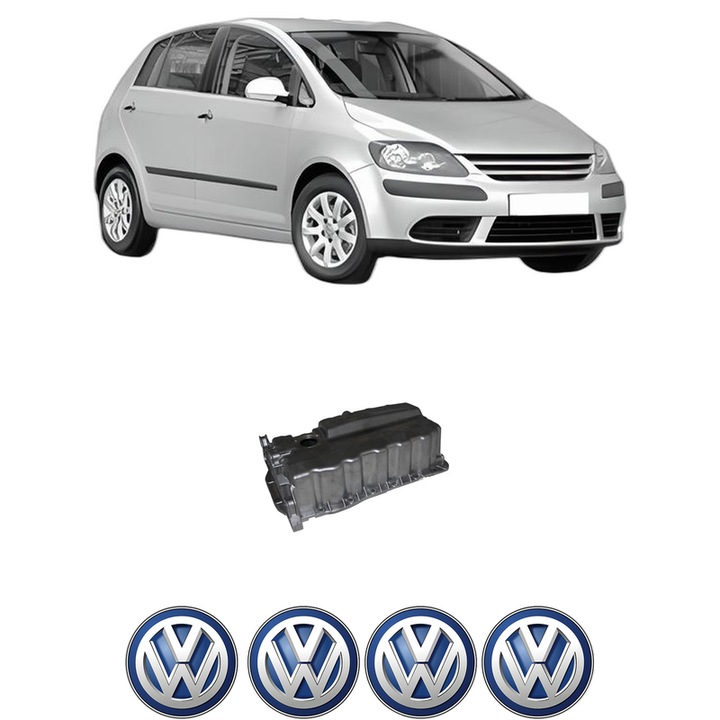 Baie ulei Volkswagen GOLF PLUS V (5M1, 521) 2.0 TDI 16V BKD, CBDB, CFHC din 2005-2013 KW 103 CP 140 CMC 1968, auto, material aluminiu, 4 Stickere auto cu Volkswagen