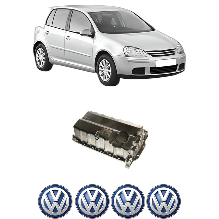 Baie ulei Volkswagen GOLF V (1K1) 2.0 TDI 16V 4motion BKD din 2004-2008 KW 103 CP 140 CMC 1968, auto, material aluminiu, 4 Stickere auto cu Volkswagen
