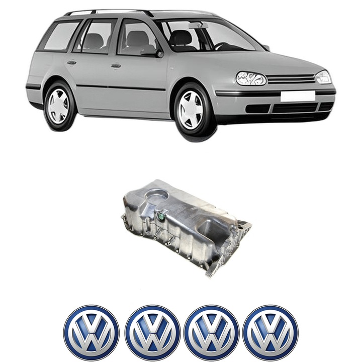 Baie ulei Volkswagen GOLF IV Variant (1J5) 2.8 V6 4motion AUE, AQP, BDE din 1999-2006 KW 150 CP 204 CMC 2792, auto, material aluminiu, 4 Stickere auto cu Volkswagen