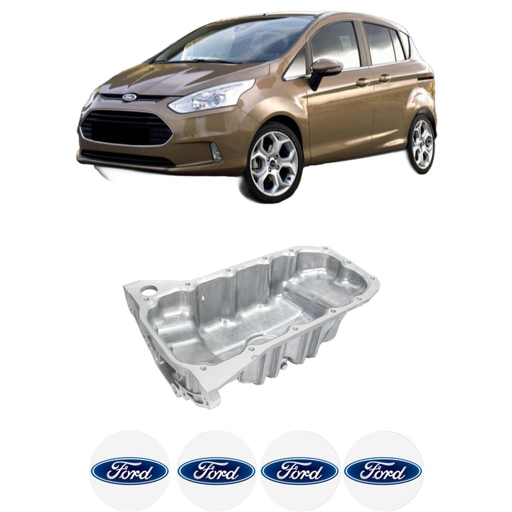 Baie ulei FORD B-MAX (JK) 1.4 LPG RTJC din 2013 KW 66 CP 90 CMC 1388, auto, material aluminiu, 4 Stickere auto cu FORD