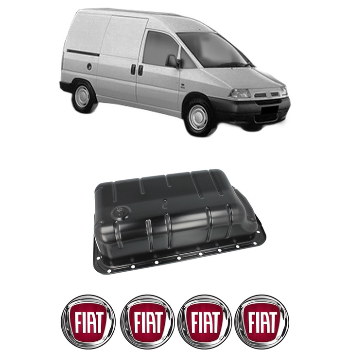 Baie ulei FIAT SCUDO Van (220_) 2.0 JTD RHZ din 2002-2006 KW 80 CP 109 CMC 1997, auto, material otel, 4 Stickere auto cu FIAT