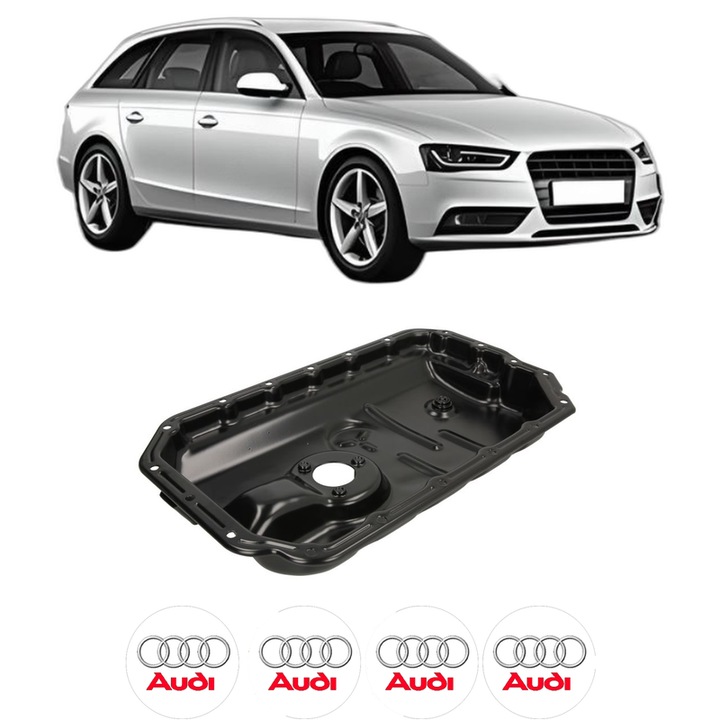 Baie ulei AUDI A4 B8 Avant (8K5) 3.0 TFSI quattro CRED, CMUA din 2012-2015 KW 200 CP 272 CMC 2995, auto, material otel, 4 Stickere auto cu AUDI