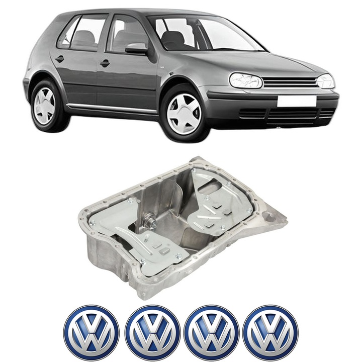 Baie ulei Volkswagen GOLF IV (1J1) 2.3 V5 AGZ din 1997-2000 KW 110 CP 150 CMC 2324, auto, material aluminiu, 4 Stickere auto cu Volkswagen