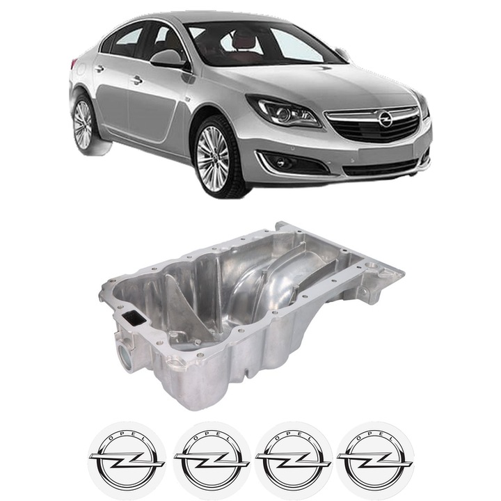 Baie ulei OPEL INSIGNIA A (G09) 1.4 (68) A 14 NET, B 14 NET din 2011-2017 KW 103 CP 140 CMC 1364, auto, material aluminiu, 4 Stickere auto cu OPEL