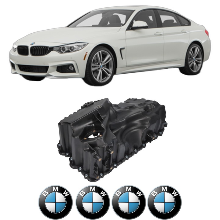 Baie ulei BMW Seria 3 Gran Turismo (F34) 320 i N20 B20 B, N20 B20 A din 2013-2016 KW 135 CP 184 CMC 1997, auto, material 0, 4 Stickere auto cu BMW Seria