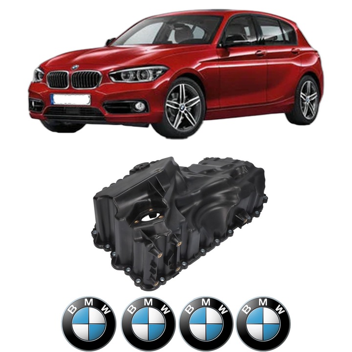 Baie ulei BMW Seria 1 (F21) 125 i N20 B20 A din 2011-2019 KW 160 CP 218 CMC 1997, auto, material 0, 4 Stickere auto cu BMW Seria