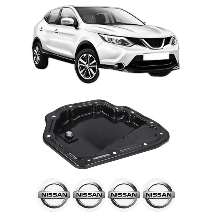 Baie ulei NISSAN QASHQAI II (J11, J11_) 1.6 dCi R9M din 2013 KW 96 CP 130 CMC 1598, auto, material otel, 4 Stickere auto cu NISSAN