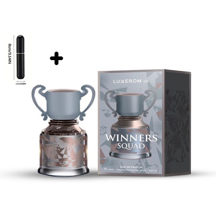 Parfümvíz Winners Squad + újratölthető parfümszóró