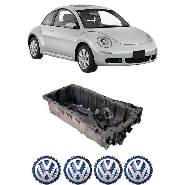 Baie ulei Volkswagen NEW BEETLE (9C1, 1C1) 1.8 T BNU, AWP din 2001-2005 KW 132 CP 180 CMC 1781, auto, material aluminiu, 4 Stickere auto cu Volkswagen