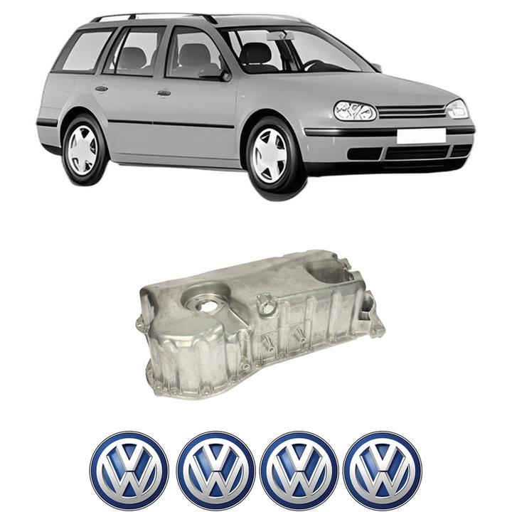 Baie ulei Volkswagen GOLF IV Variant (1J5) 2.8 V6 4motion AUE, AQP, BDE din 1999-2006 KW 150 CP 204 CMC 2792, auto, material aluminiu, 4 Stickere auto cu Volkswagen