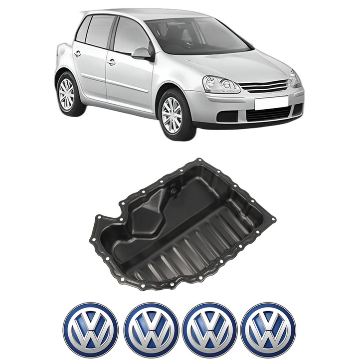 Baie ulei Volkswagen GOLF V (1K1) 2.0 GTI BYD din 2006-2008 KW 169 CP 230 CMC 1984, auto, material otel, 4 Stickere auto cu Volkswagen