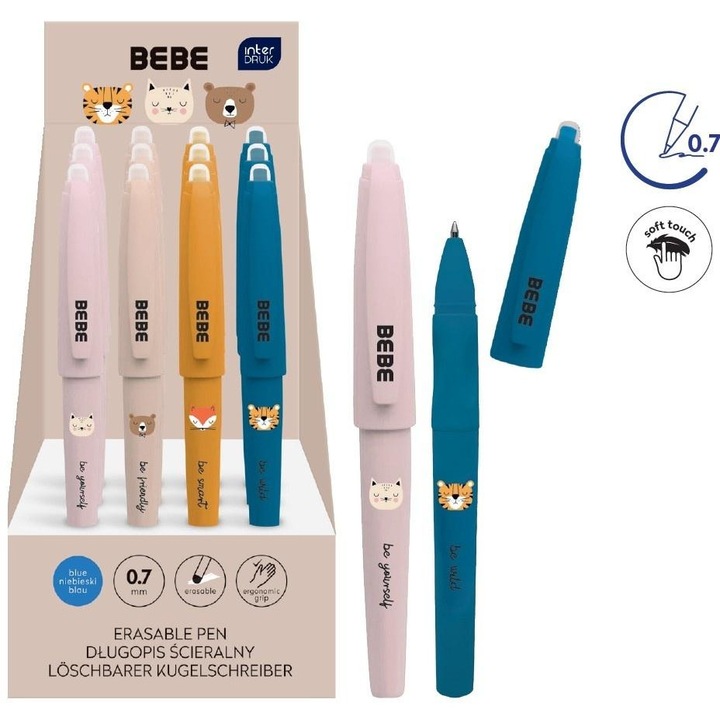 Pix, Interdruk, 12 bucati, multicolor, functie de scriere si stergere