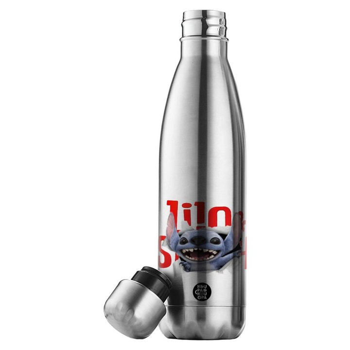 Termos din inox dublu perete, 500ml, capac etans, reciclabil